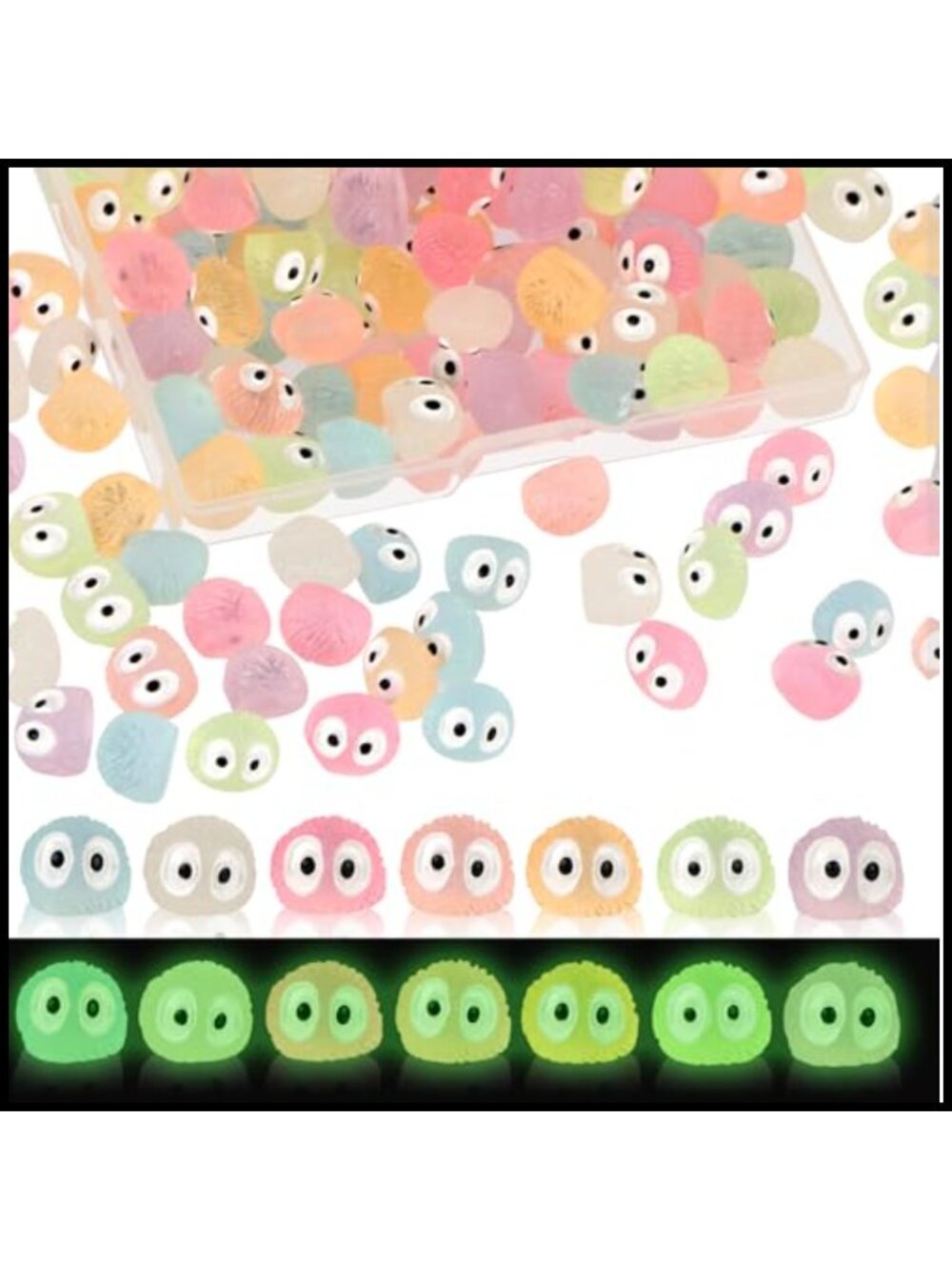 70 Pc Resin Luminous Ghost Mini Figurines Glow in the Dark DIY Décor